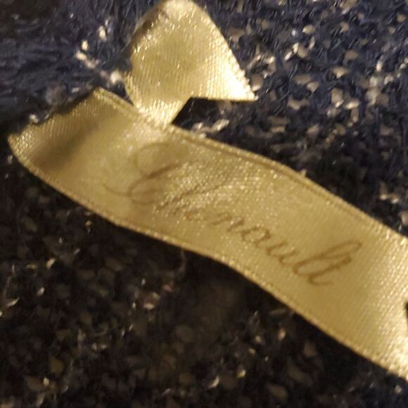 Chenault Women's M Black & gray open front assymetrical cardigan - Picture 3 of 6